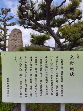 大野城〈愛西市〉の登城記録(マリリさん)